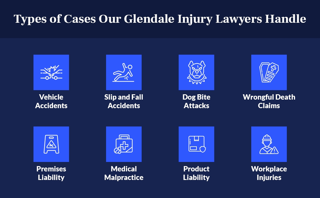 Types of Cases Our Glendale Injury Lawyers Handle